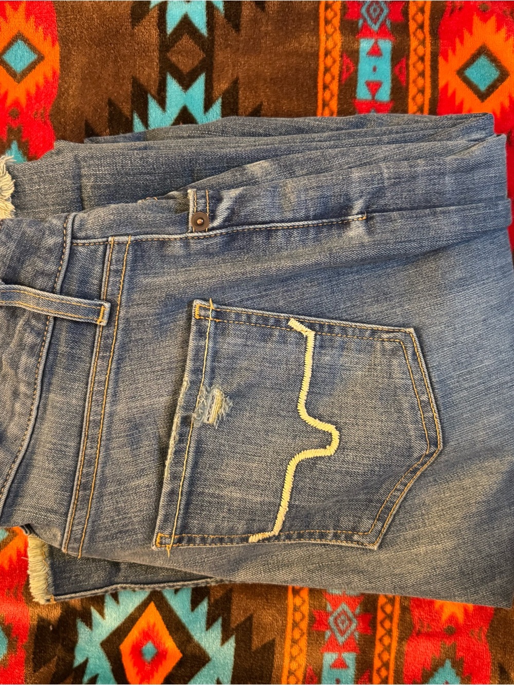 Kimes Ranch Blue Denim Wide Leg Jeans (2x34) - Picture 4 of 4
